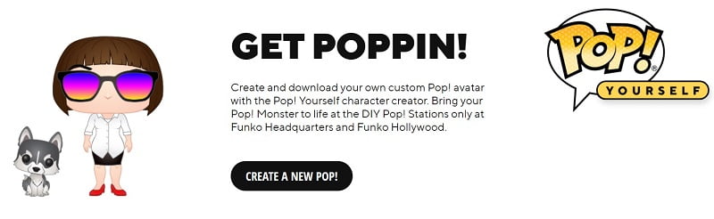 crear diseño de funko pop desde la web oficial de Funko.com