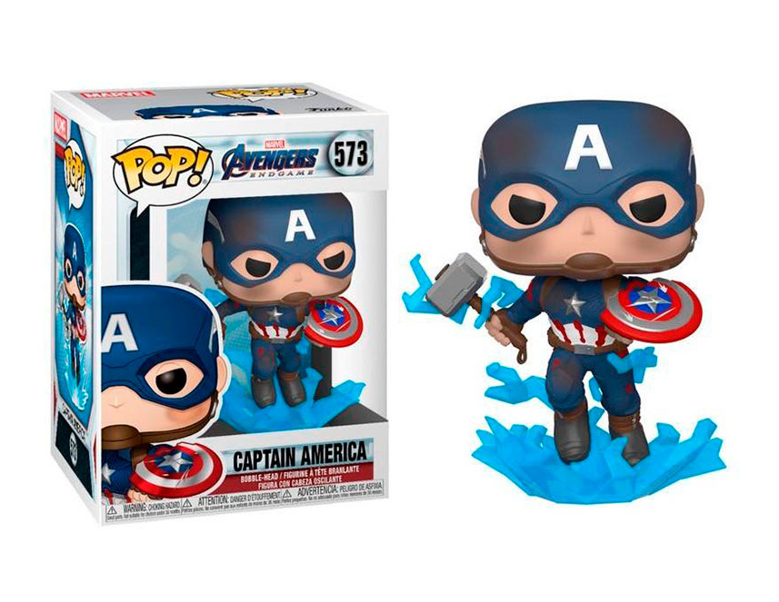 Capitán América con escudo y el Mjolnir - Marvel